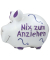 Spardose Schwein (klein) 101485 , "Fragezeichen/Schriftzug"