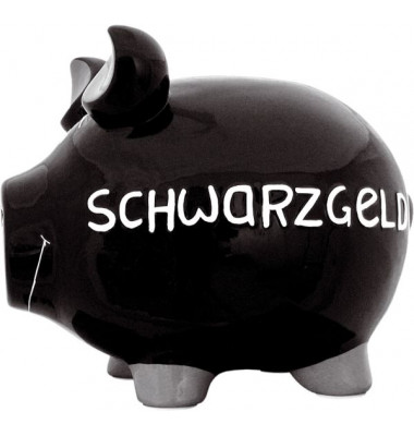 Spardose Schwein (gro&szlig;) 100005 , "Schwarzgeld"