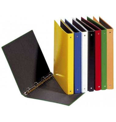 Ringbuch Basic Colours 20405-04, A5 4 Ringe 25mm Ring-Ø Karton, PP-kaschiert gelb