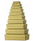 Geschenkkarton One Colour flach 10-teilig mit Rillenprägung gold