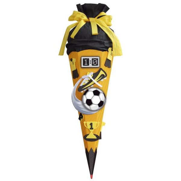 4028279800561 - Bastel-Schultüte 658025 Fussball 3D gelb 68cm 6-eckig 4028279800561 Roth