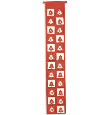 Adventskalender Filz rot 130cm