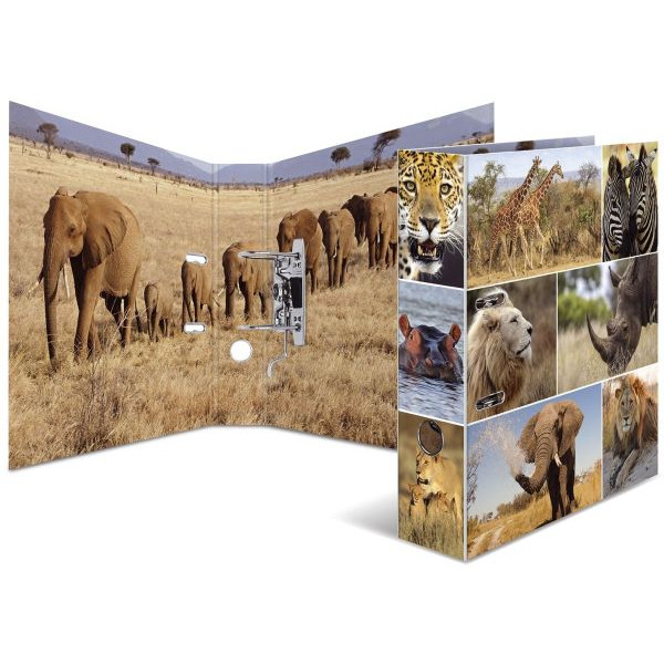 4008705071680 - Motivordner Motiv-Ordner Afrika-Tiere Tiere Afrika 7168 A4 70mm breit 4008705071680 Herma