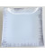 YQL7182-1 15x15cm Glas-Teller weiß- silber