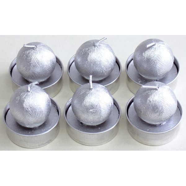 9004546361718 - Teelichter N19043-4010 Kugel silber Ø 40mm ca 2 Stunden Brenndauer 9004546361718 6 Stück 9004546361718 - Teelichter N19043-4010 Kugel silber Ø 40mm ca 2 Stunden Brenndauer 9004546361718 6 Stück