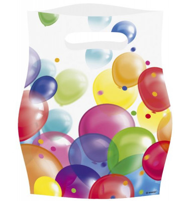 Geschenktasche 9900326, Geburtstag/Party, eingestanzter Henkel, Luftballons, 16,5cm x 23cm