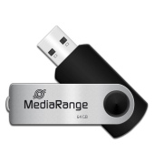 USB-Stick USB Stick 2,0 Speed MR912, schwarz/silber, ohne, USB 2.0, 64 GB