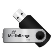 USB-Stick USB Stick 2,0 Speed MR912, schwarz/silber, USB 2.0, 64 GB