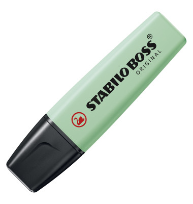 Textmarker BOSS ORIGINAL Pastel, 70/116, pastellminzgr&uuml;n, 2-5mm Keilspitze