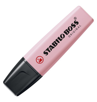 Textmarker BOSS ORIGINAL Pastel, 70/129, rouge (rosiges rouge), 2-5mm Keilspitze