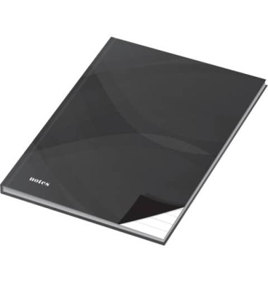 Notizbuch Notes carbon black 46513 schwarz A4 liniert 70g 96 Blatt 192 Seiten