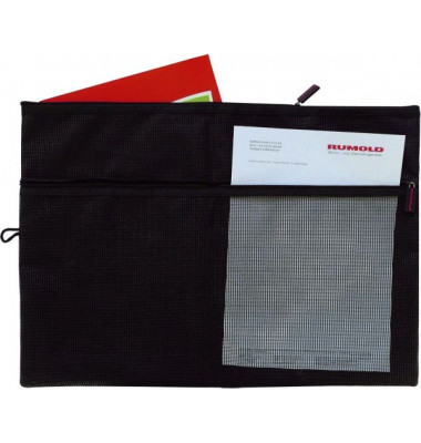 Reißverschlusstasche Mesh Bag A3 500x350mm schwarz