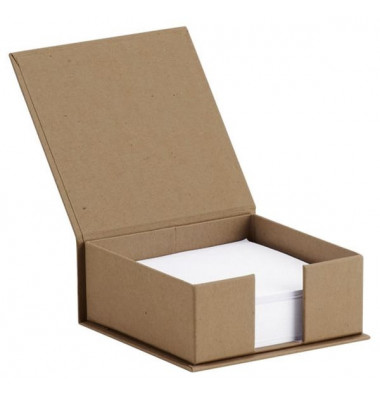 Zettelbox 1312452620, Soho, 95x95mm, inkl. 270 Notizzettel, naturbraun, Karton