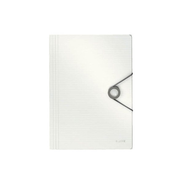 Leitz Eckspannmappe Solid 4563 4563-10-01, A4 weiß Polypropylen (PP) 250g, für ca. 150 Blatt, mit 3 Einschlagklappen 4002432114702 Lei