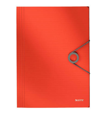 Eckspannmappe Solid 4563 4563-10-20, A4 hellrot Polypropylen (PP) 250g, mit 3 Einschlagklappen