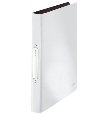 Ringbuch Solid Solid, in Duo-Optik 4566-10-01, A4 2 Ringe 25mm Ring-Ø Polypropylen weiß