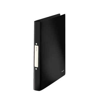 Ringbuch Solid Solid, in Duo-Optik 4566-10-95, A4 2 Ringe 25mm Ring-&Oslash; Polypropylen (PP) schwarz