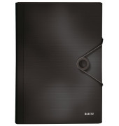 F&auml;chermappe Solid 4579-10-95 A4 mit 6 F&auml;chern 6-teilig blanko Kunststoff schwarz
