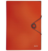 F&auml;chermappe Solid 4579-10-20 A4 mit 6 F&auml;chern 6-teilig blanko Kunststoff hellrot