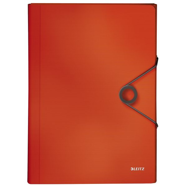 4002432115006 - Fächermappe Solid 4579-10-20 A4 mit 6 Fächern 6-teilig blanko Kunststoff hellrot 4002432115006 Leitz