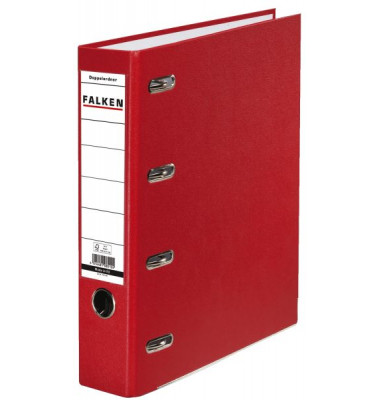 Doppelordner S70 11285384, 2xA5 quer 70mm breit Karton, mit PP-Folienüberzug vollfarbig rot