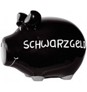 Spardose Schwein 101053 mittel "Schwarzgeld" 17x15cm