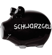 Spardose Schwein (mittel) 101053 , "Schriftzug Schwarzgeld"