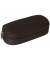 Federmappe oval klein schwarz 21x10x5cm mit Innenklappe 