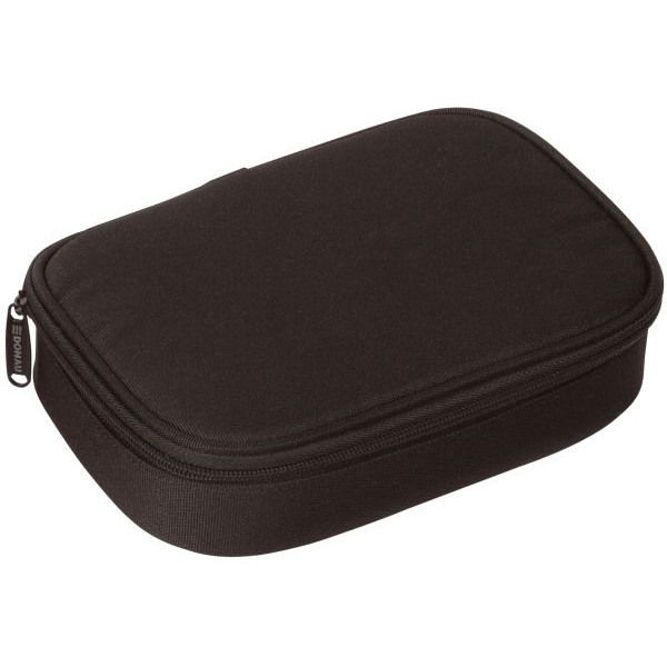 9004546372769 - Federmappe oval groß schwarz 21x15x5cm mit Innenklappe 9004546372769 PBs