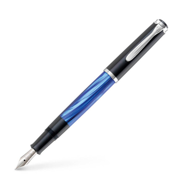 4012700801982 - 801881 Classic M205 Füller Kolbenfüller B blau-marmoriert 4012700801982 Pelikan