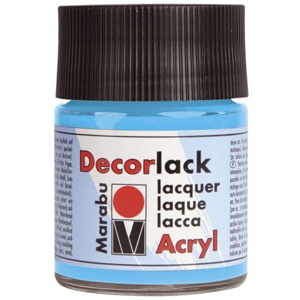 6 Stück Marabu Acrylfarbe Decorlack 11300 005 090, hellblau, 50ml 4007751098122 Marabu 50 Milliliter