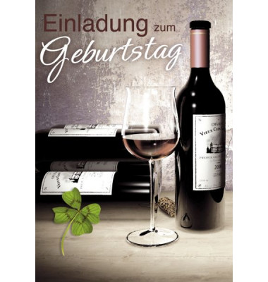 Einladungskarten 51-003 Weinflasche Einladungskarten 51-003 Weinflasche