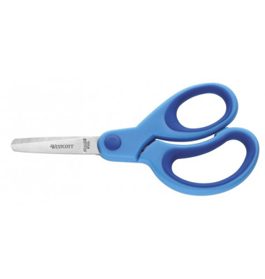 Schere Kids Softgrip, Kunststoffgriff in blau, asymmetrisch, rund,13cm/5"