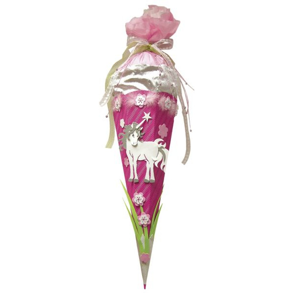 4028279800110 - Bastel-Schultüte Einhorn 3D 68cm 6-eckig 658014 4028279800110 Roth