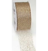 Geschenkband Metallic Lace 374 40 20-634, 40mm x 20m, gold metallic