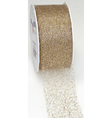 Geschenkband Metallic Lace 374 40 20-634, 40mm x 20m, gold metallic
