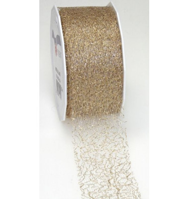 Geschenkband 371 7520-634, ohne, 72mm x 20m, gold metallic