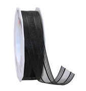 Geschenkband Trauerband 3732520-613 mit Drahtkante 25mm x 20m schwarz