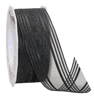 Geschenkband Trauerband 3734020-613 mit Drahtkante 40mm x 20m schwarz