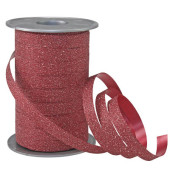 Geschenkband POLY GLITTER 185 09-609, Glitter, 10mm x 100m, rot
