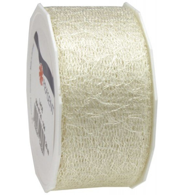 Geschenkband Zierband 40mm x 20m creme
