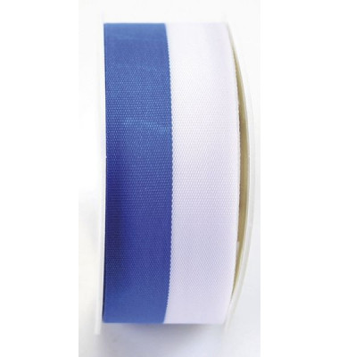 Geschenkband Zierband Acetat 15mm x 25m blau/weiß