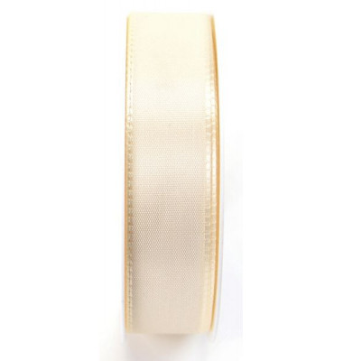 Geschenkband 8445250210050, ohne, 25mm x 50m, creme