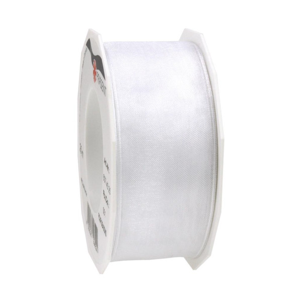 4009236306524 - Geschenkband Organzaband Four Seasons 6074025-001 mit Drahtkante 40mm x 25m weiß 4009236306524 25 Meter 4009236306524 - Geschenkband Organzaband Four Seasons 6074025-001 mit Drahtkante 40mm x 25m weiß 4009236306524 25 Meter