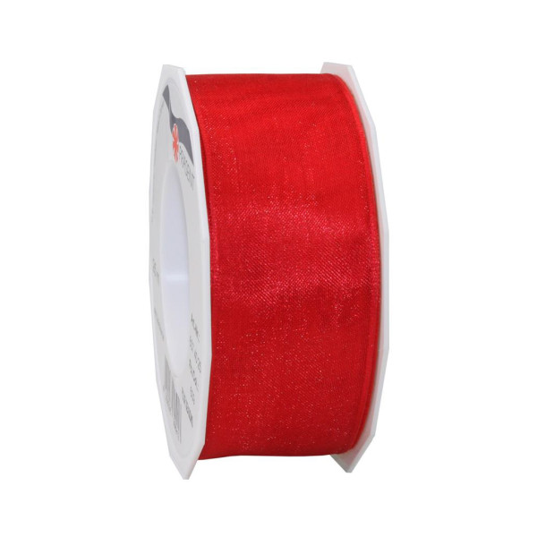 4009236306913 - Geschenkband Organzaband Four Seasons 6074025-609 mit Drahtkante 40mm x 25m rot 4009236306913 Präsent 4009236306913 - Geschenkband Organzaband Four Seasons 6074025-609 mit Drahtkante 40mm x 25m rot 4009236306913 Präsent