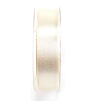 Geschenkband Doppelsatinband 25mm x 25m creme