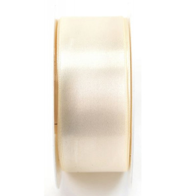Geschenkband Doppelsatinband 40mm x 25m creme