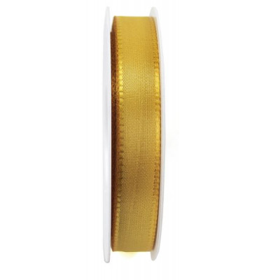 Geschenkband glänzend 15mm 25Meter gold, Geschenkband mit Drahtkante, Geschenkband, Geschenkverpackung