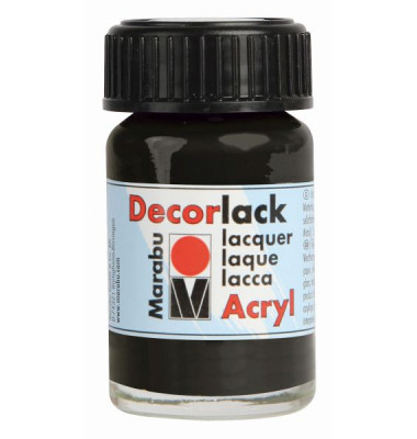 Acrylfarbe Decorlack 11300 039 073, schwarz, 15ml
