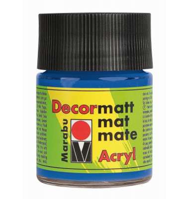 Acrylfarbe Decormatt 14010 005 052, mittelblau, 50ml
